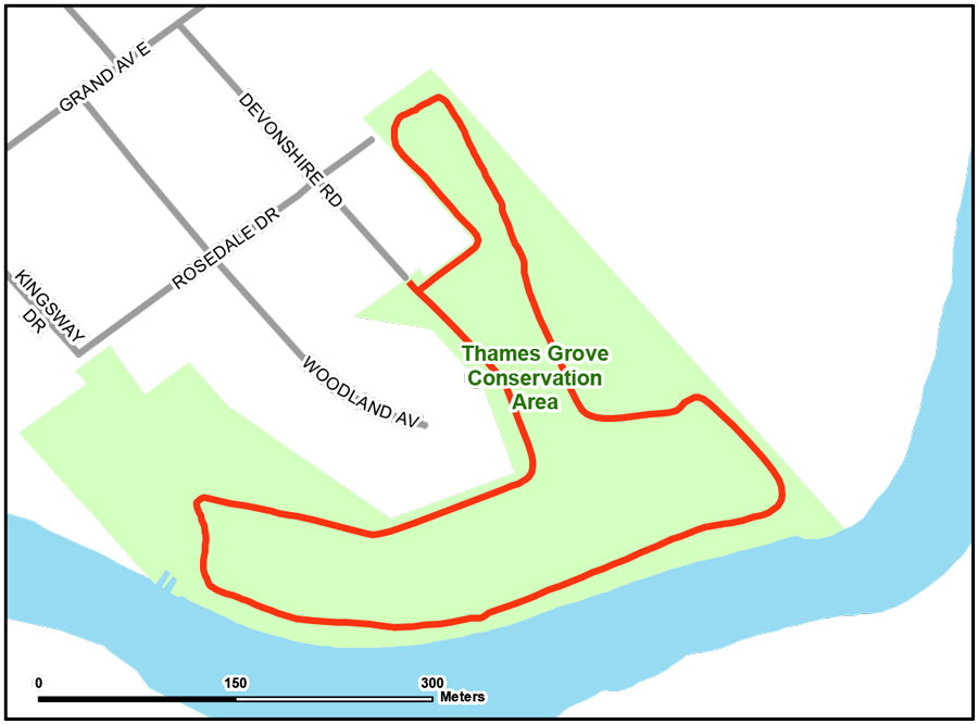 Map of Thames Grove Conservation Area Trail