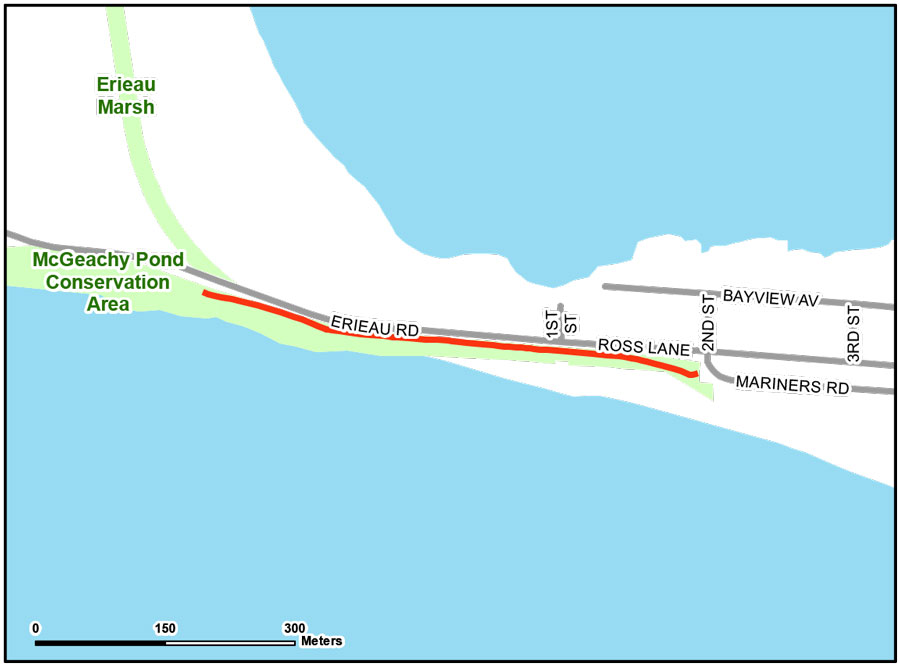 Map of Erie Shore Trail (Limited Use- Due to Erosion)