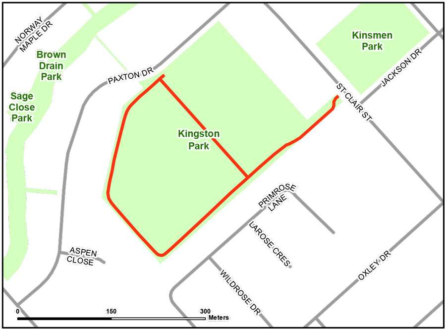 Map of Kingston Park Trail