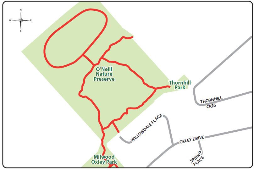Map of Rotary Eco Trail (O’Neill Nature Preserve)