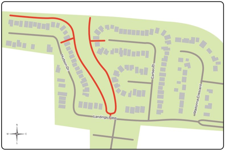 Map of Cartier Place & Hudson Drive