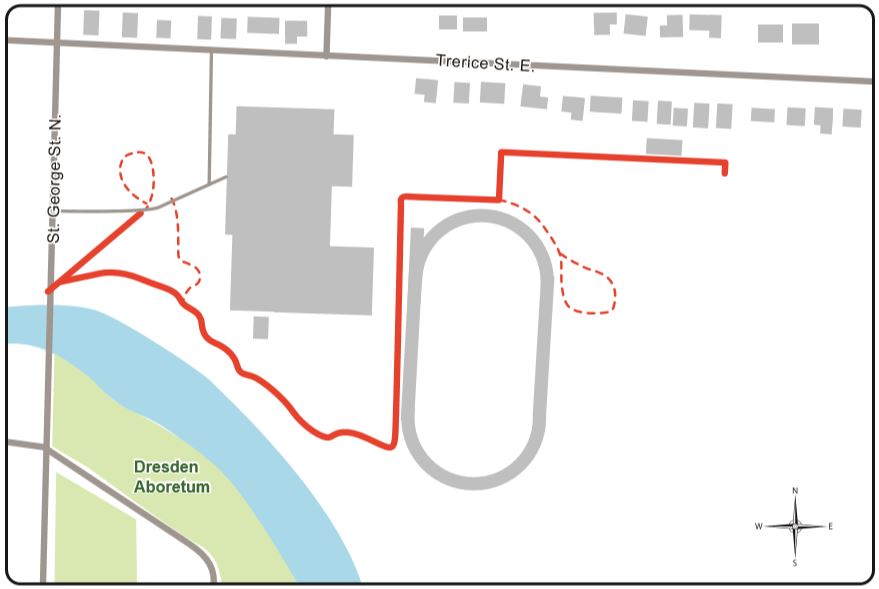 Map of Dresden Trillium Trail Extension